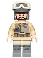 Rebel Trooper - White Goggles, Dark Bluish Gray Helmet, Black Beard (Private Kappehl) — imagen BrickLink