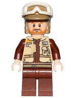 Rebel Trooper - White Goggles, Dark Tan Helmet, Medium Nougat Beard (Corporal Rostok) — imagen BrickLink