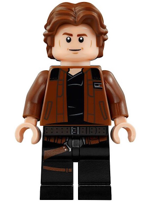 LEGO Minifigura Han Solo, Black Legs with Holster Pattern, Brown Jacket with Black Shoulders - Star Wars — imagen BrickLink