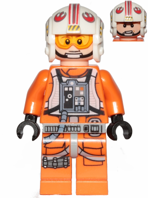 Luke Skywalker (Pilot, Printed Legs, Visor Up / Down) - BrickLink - DagaBlocks