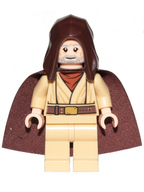 LEGO Minifigura Obi-Wan Kenobi - Old, Dark Brown Hood and Starched Fabric Cape - Star Wars — imagen BrickLink