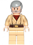 Obi-Wan Kenobi - Old, Light Bluish Gray Hair, Beard with White Highlights - BrickLink - DagaBlocks