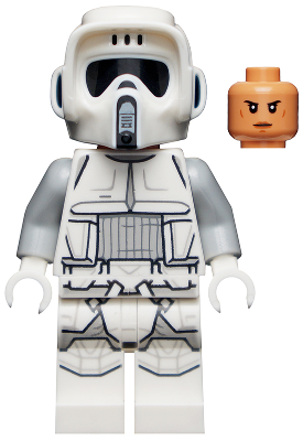 LEGO Minifigura Imperial Scout Trooper, Hoth - Female, Dual Molded Helmet, Nougat Head, Smirk - Star Wars — imagen BrickLink