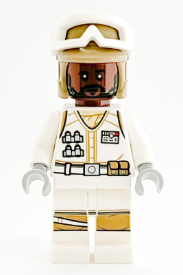 LEGO Minifigura Hoth Rebel Trooper White Uniform, Dark Tan Helmet, Reddish Brown Head - Star Wars — imagen BrickLink