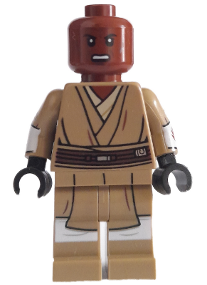 LEGO Minifigura Mace Windu (Dark Tan Legs, Open Mouth, Printed Arms) - Star Wars — imagen BrickLink
