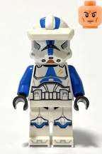 LEGO Minifigura Clone Trooper Specialist, 501st Legion (Phase 2) - Blue Arms, Macrobinoculars, Nougat Head, Helmet with Holes - Star Wars — imagen BrickLink