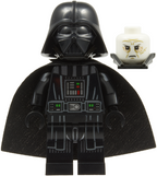 LEGO Minifigura Darth Vader - Printed Arms, Traditional Starched Fabric Cape, White Head with Frown - Star Wars — imagen BrickLink