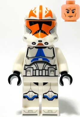 LEGO Minifigura Clone Trooper, 501st Legion, 332nd Company (Phase 2) - Helmet with Holes and Togruta Markings - Star Wars — imagen BrickLink