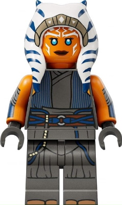 LEGO Minifigura Ahsoka Tano (Adult) - Pearl Dark Gray Robe, Printed Arms - Star Wars — imagen BrickLink