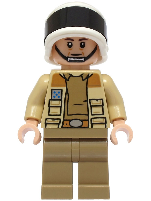 LEGO Minifigura Captain Antilles - Dark Tan Shirt, Large Rank Badge - Star Wars — imagen BrickLink