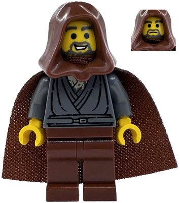 Jedi Bob (Bobarian Afol) - Dark Bluish Gray Tunic, Reddish Brown Hood and Cape — imagen BrickLink