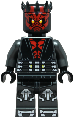 LEGO Minifigura Darth Maul - Printed Legs with Silver Armor, Eyes without Black Pupils - Star Wars — imagen BrickLink