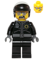 Bad Cop - Head with Crooked Smile - BrickLink - DagaBlocks